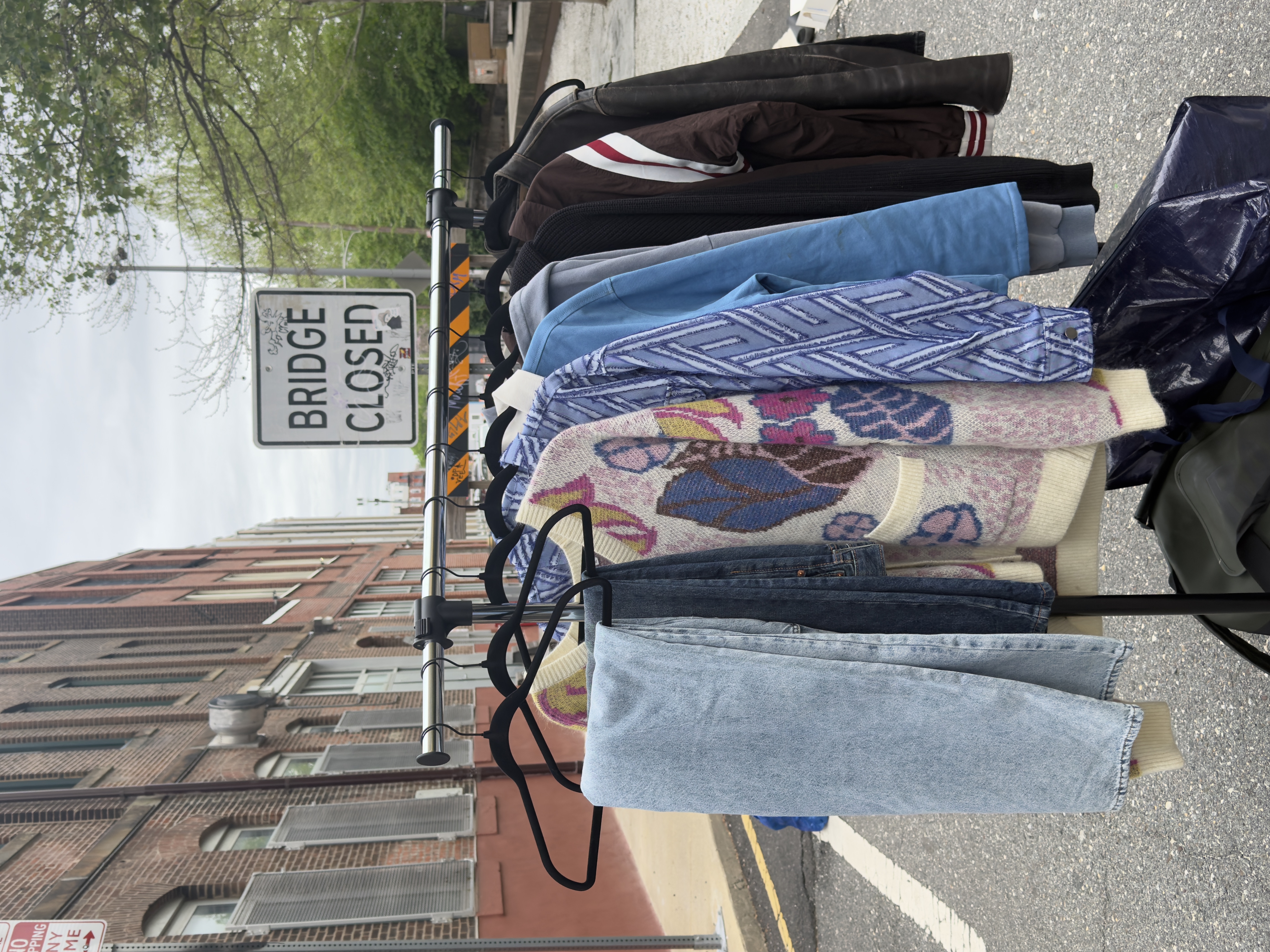Wardrobe rack on set - Philly alley, day of